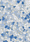 蓝白碎瓷片马赛克图案