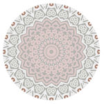 圆形粉灰色花纹