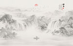 山水水墨画