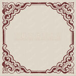 复古花纹边框装饰图案