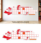 领导关怀党建文化照片墙