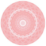 粉色圆形精美花纹图案
