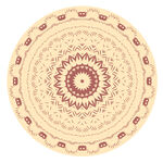 圆形复古花纹装饰图案