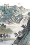 国画山水背景