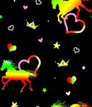 梦幻彩虹独角兽装饰图案