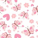 粉色蝴蝶花朵爱心图案