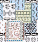 多样几何花卉图案素材