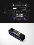 炫酷黑紫包装盒设计展示