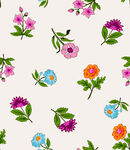多彩花卉无缝图案背景