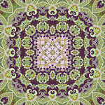 多彩几何花卉图案纹理