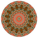 圆形民族风花纹图案