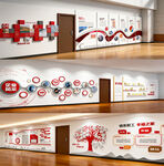 公司文化墙走廊