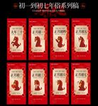 初一到初七春节系列海报