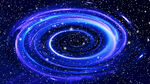 梦幻蓝色宇宙漩涡星系
