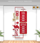 廉洁自律准则竖版文化墙