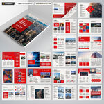 红色企业宣传册