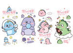 可爱卡通动物贴纸集合