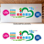 说说心里话文化墙心理辅导室文化