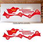  新思想引领新时代党建文化墙