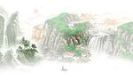 山水水墨画