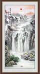 竖幅山水画