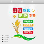 竖版食堂背景文化墙