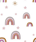 彩虹星星童趣无缝图案