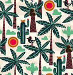 热带植物图案背景