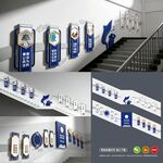 智能设备排列于楼梯墙面