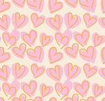 粉色爱心无缝图案背景