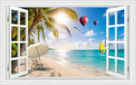 3D立体海景假窗