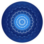 圆形蓝色花纹图案