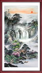 竖幅山水画