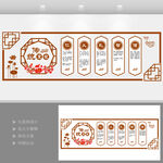 传统美德校园文化墙