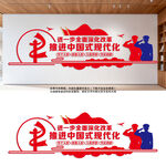 推进中国式现代化文化墙