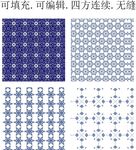 青花瓷 中国风图案 古典装饰 