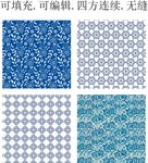 中国风印花  古风装饰图案 