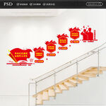 四有军人楼梯文化墙