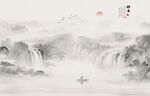 古风背景山水画