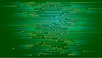 绿色流线科技背景图