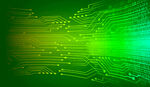 绿色科技感电路板背景图
