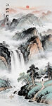 竖幅山水画