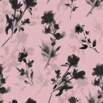 粉色底黑色花卉图案纹理