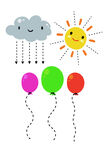 多彩气球与晴雨天气