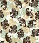 复古风动物植物花纹图案