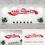 不忘初心牢记使命党建文化墙