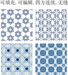 窗花 青花瓷 中国风 古典花纹