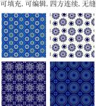 中国风图案 青花瓷装饰花纹