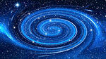 蓝色宇宙旋涡星空