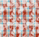 复古格纹花卉图案